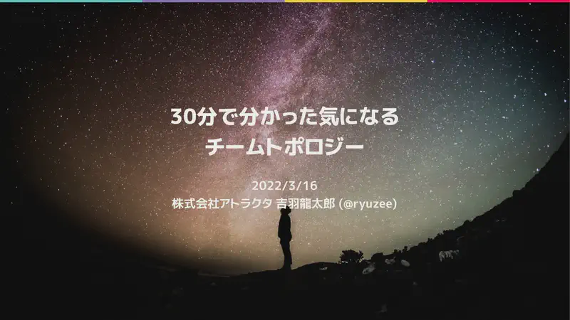 30分で分かった気になるチームトポロジー
